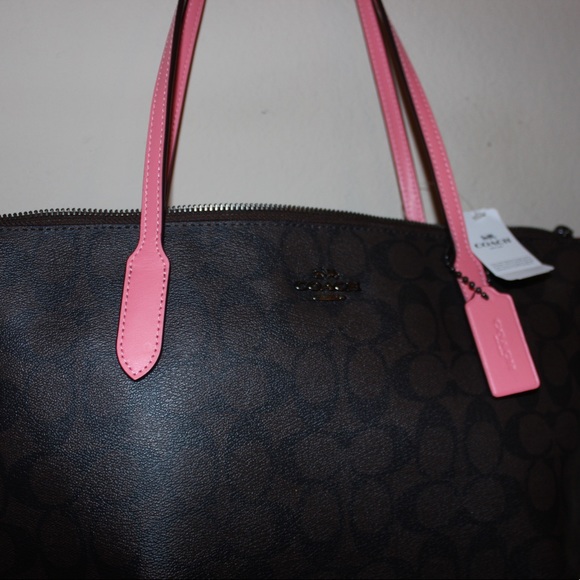 Brown and Pink Coach purse - Picture 4 of 8